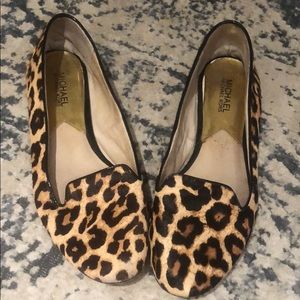 Leopard print MK flats